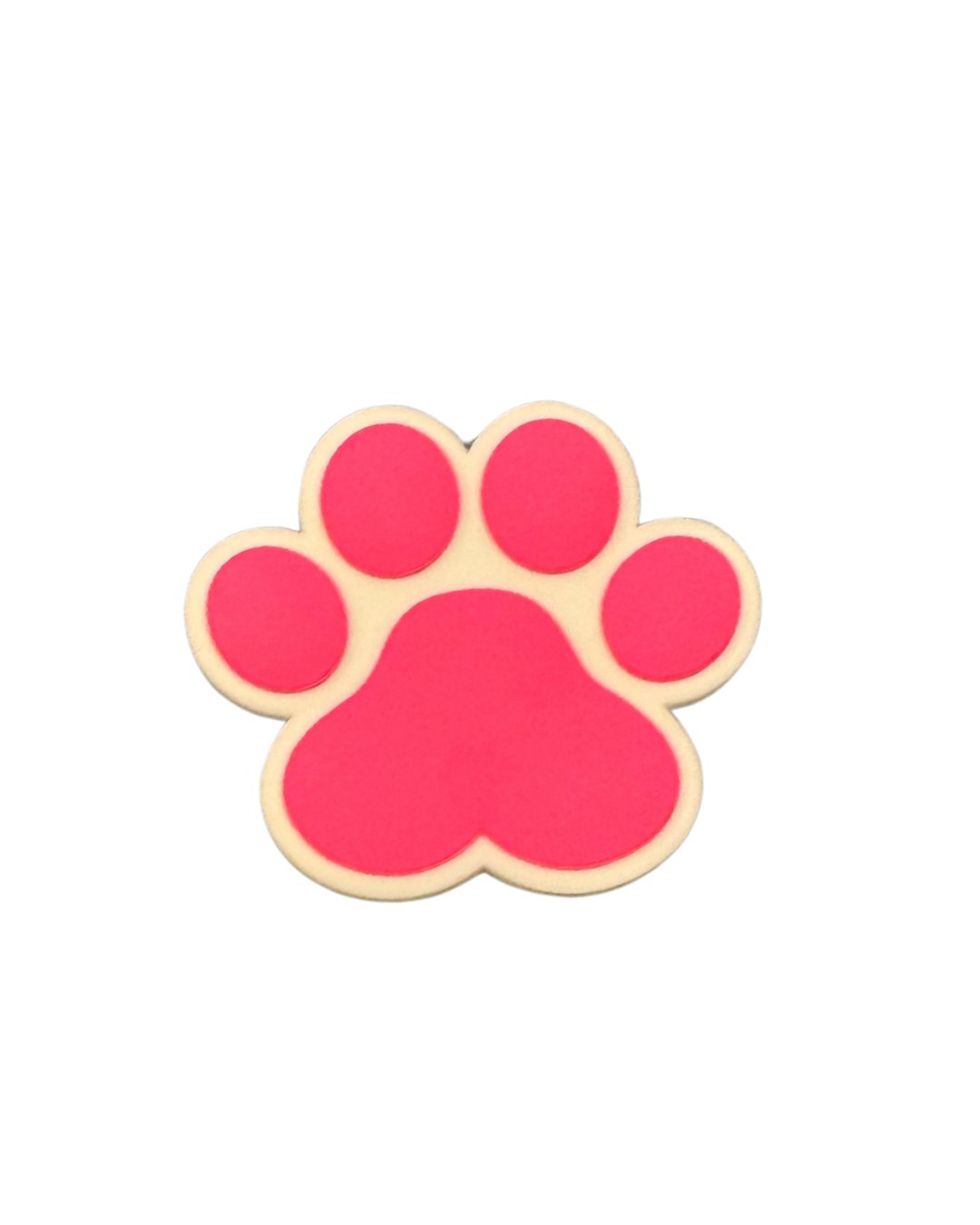Pink Puppy Paw Print Claddy Charm Jibbits