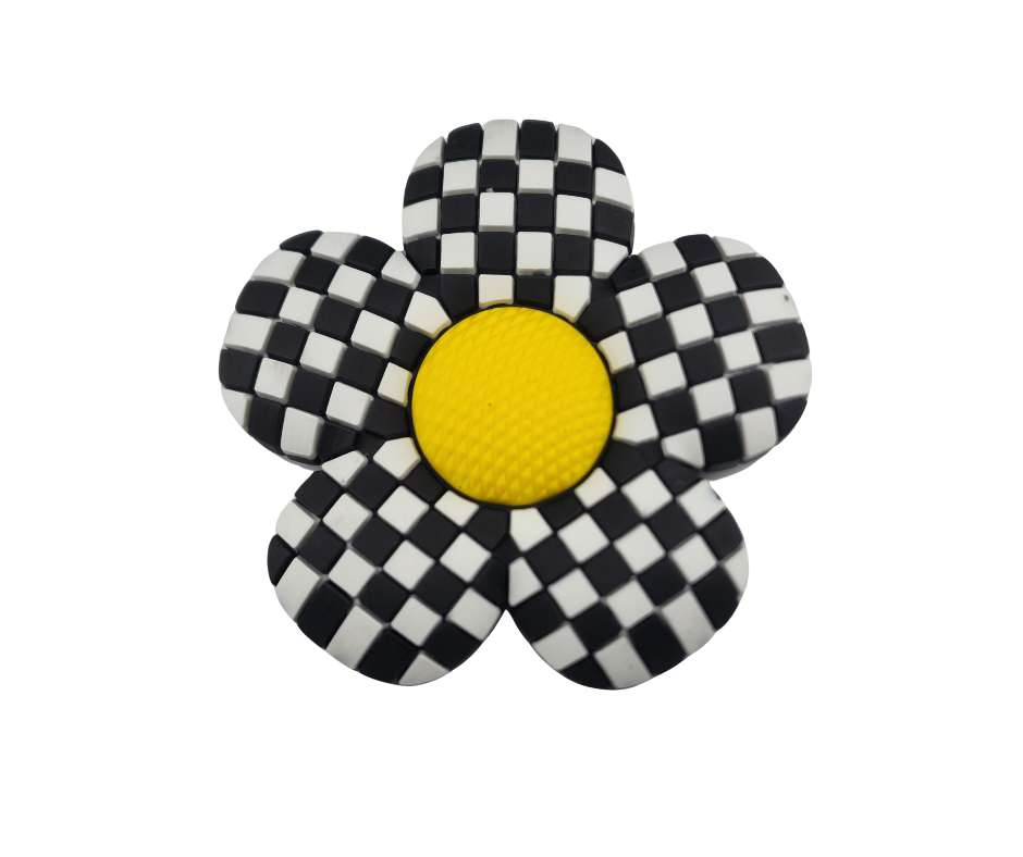 Black and White Checkered Claddy Charm Jibbits