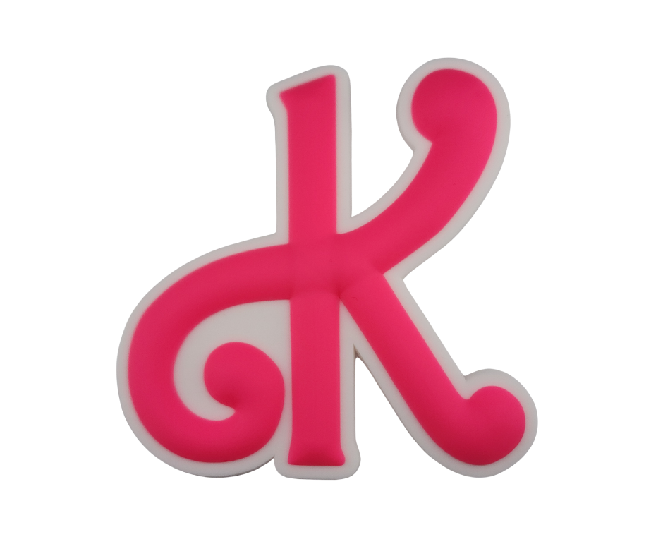 Pink Block Letter Claddy Charm Jibbits