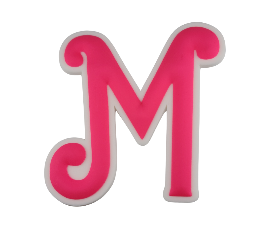 Pink Block Letter Claddy Charm Jibbits