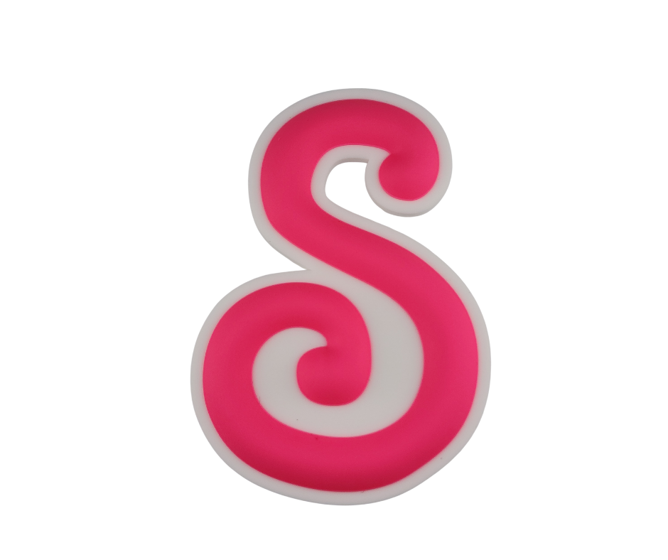 Pink Block Letter Claddy Charm Jibbits