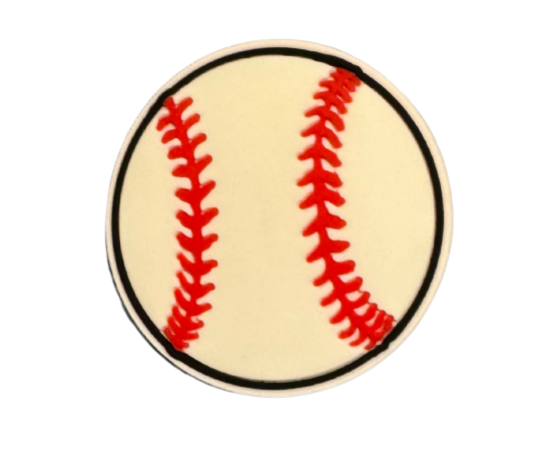 Baseball White Claddy Charm Jibbits