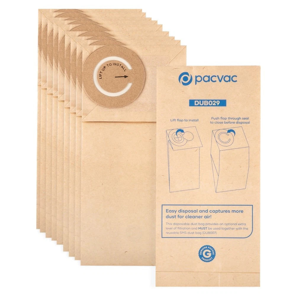 Pacvac Micron Disposable paper sealed dust bag 5L (10pk) Special Order