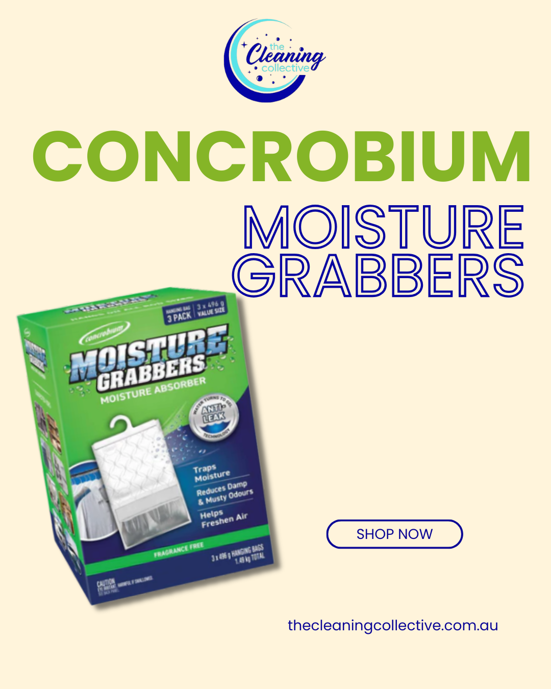 Concrobium Moisture Grabbers – Powerful Hanging Moisture Absorber for Damp Spaces
