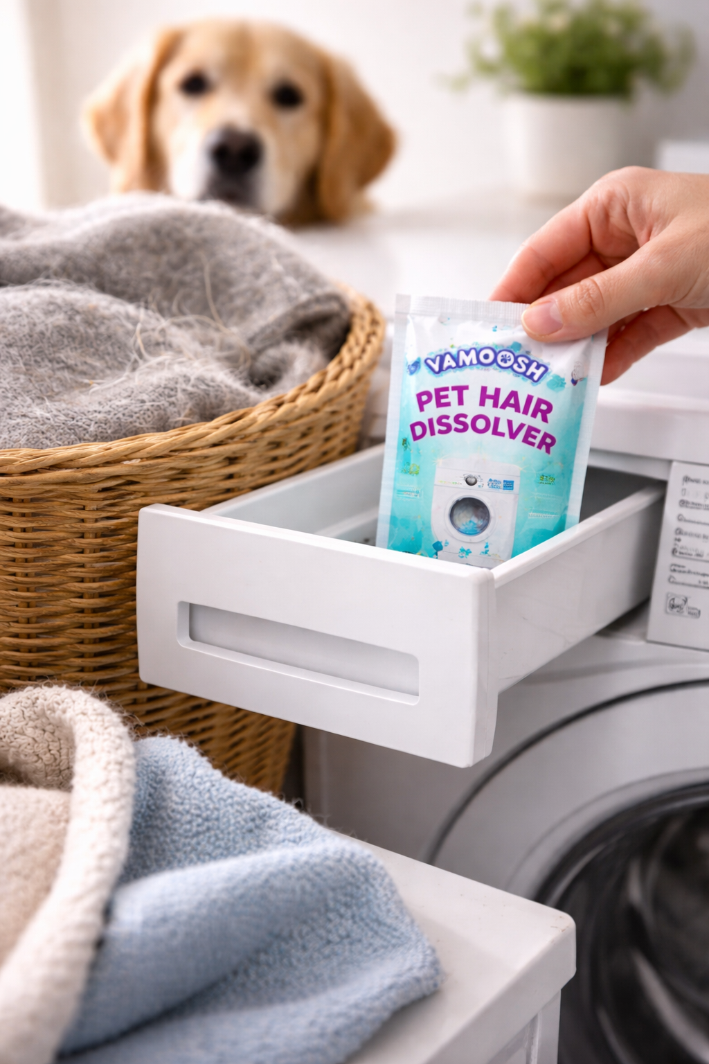 Say Goodbye to Pet Hair with Vamoosh Pet Hair Dissolver