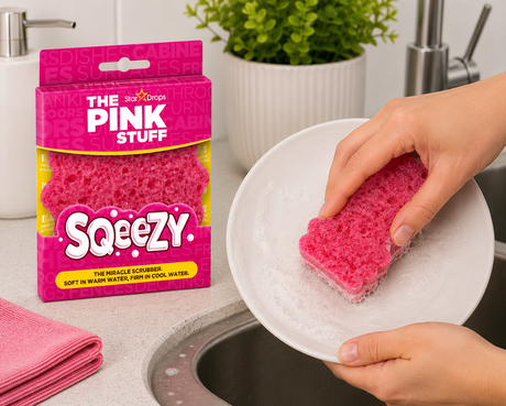 The Pink Stuff Squeezy Scrubber: The Flexible Sponge Every Home Needs