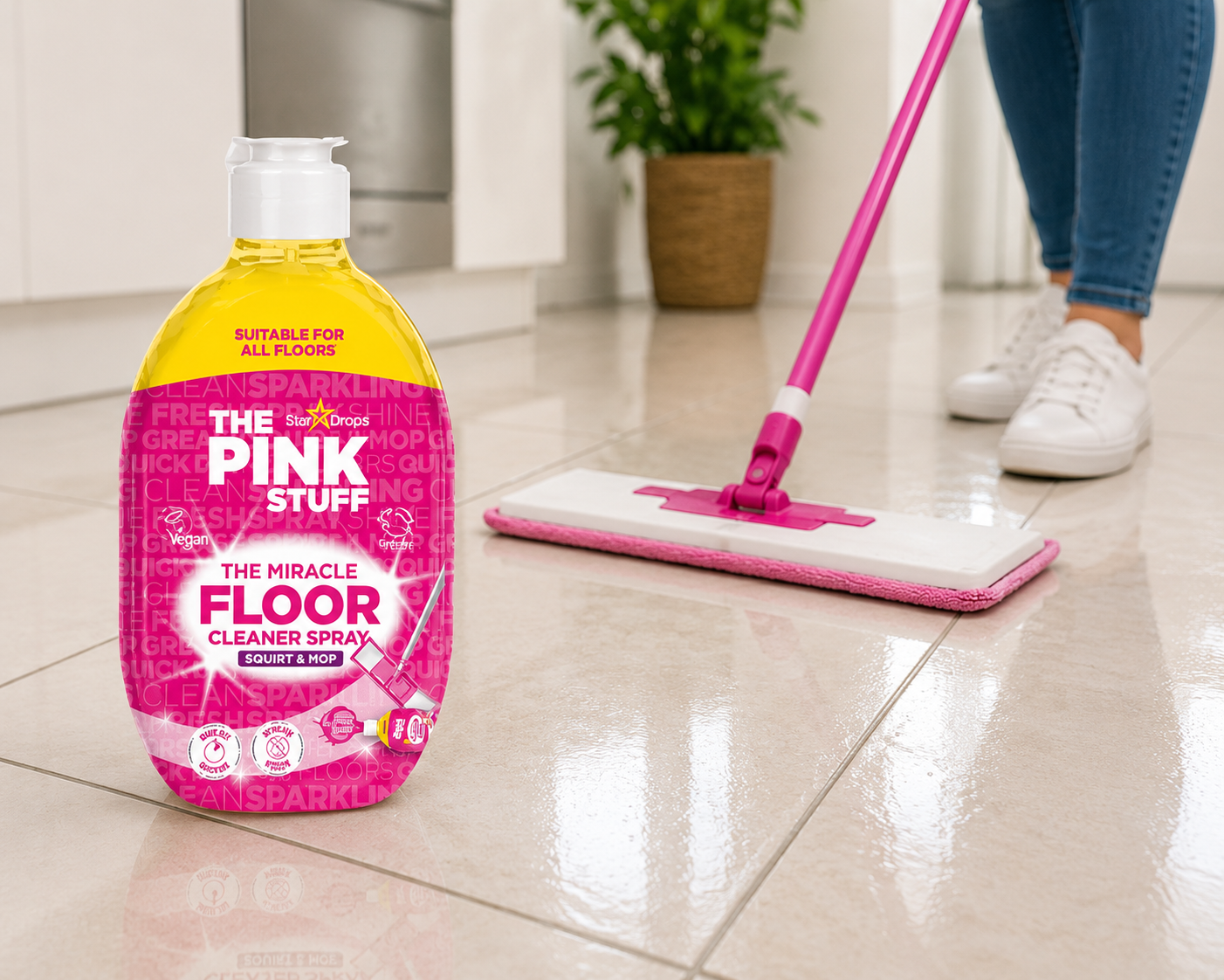 The Pink Stuff Miracle Floor Cleaner Spray: Fast, Easy & Sparkling Floors