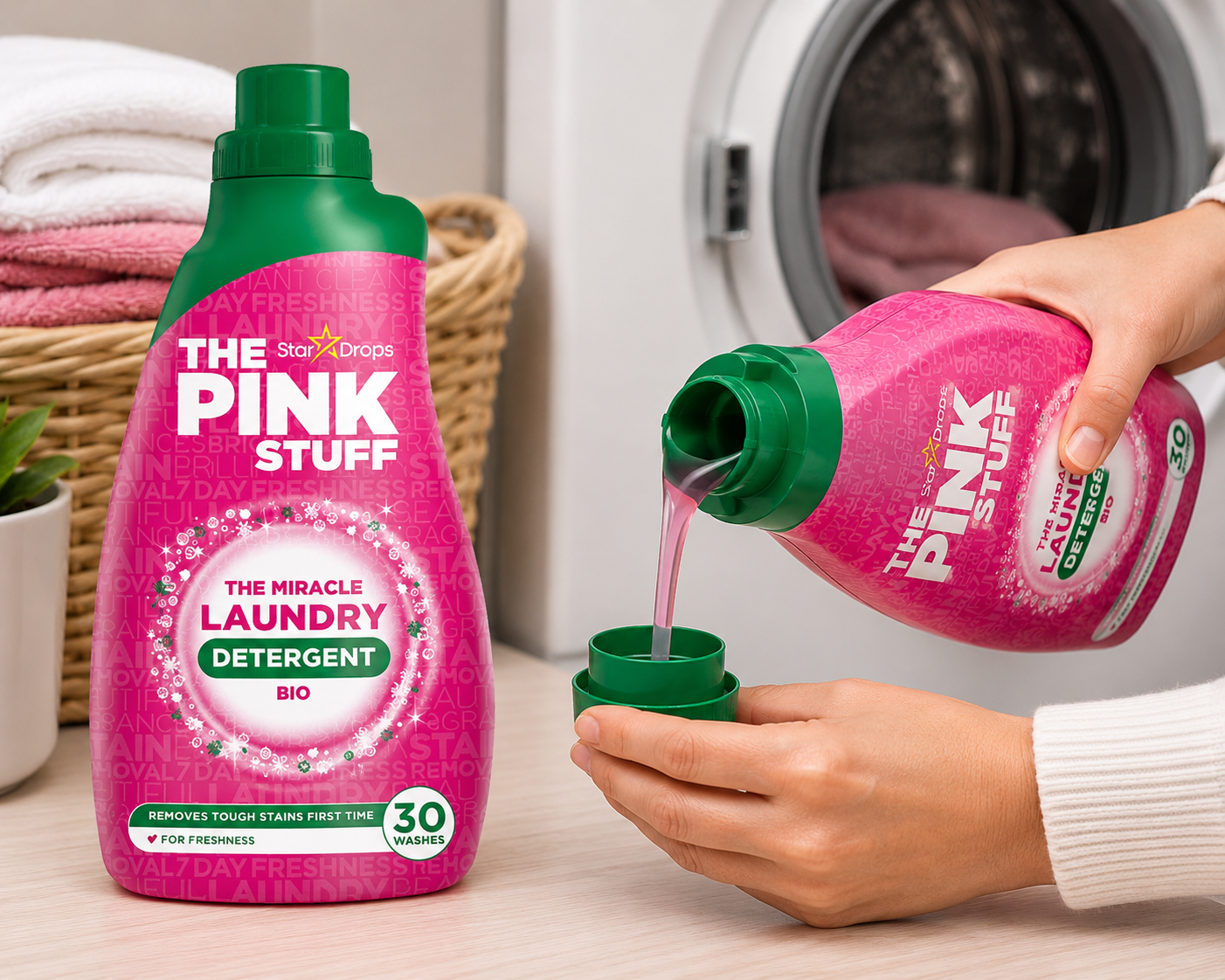 The Pink Stuff Miracle Laundry Detergent Bio: Fresh, Clean & Powerful Laundry Care