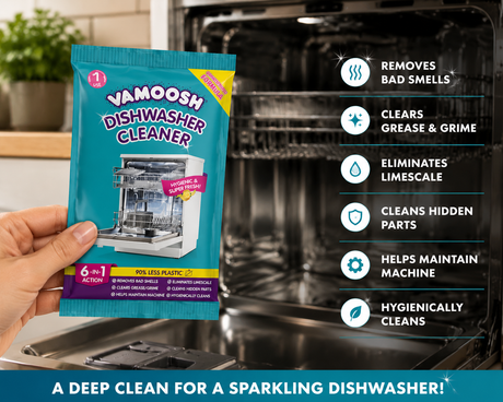 Vamoosh Dishwasher Cleaner: The Ultimate 6-in-1 Solution for a Sparkling Dishwasher