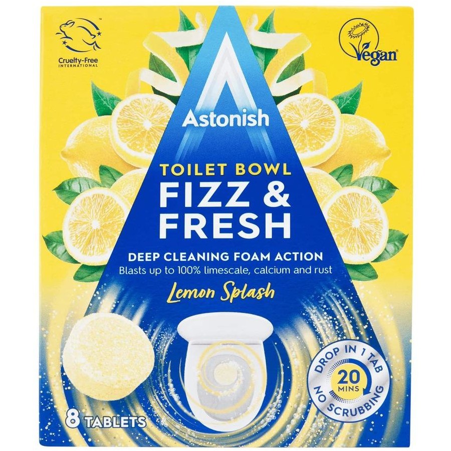 Astonish Fizz & Fresh Tabs Lemon Splash - 8 Pack