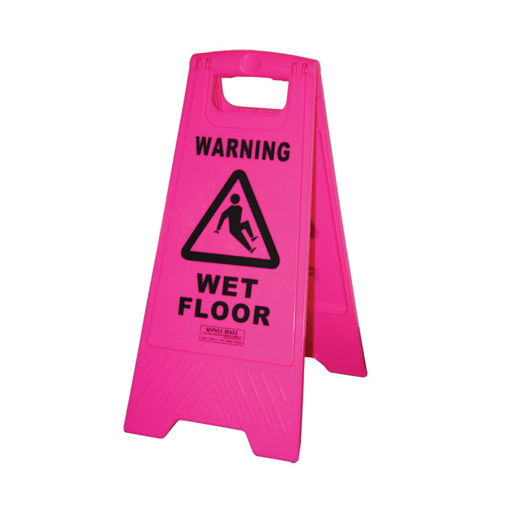 Edco - Pink Contractor A-Frame Sign - Wet Floor