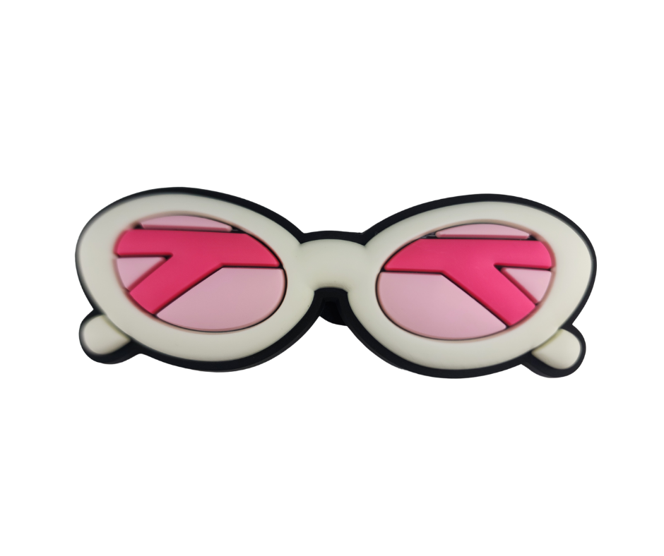 Pink and White Sunglasses Claddy Charm Jibbits