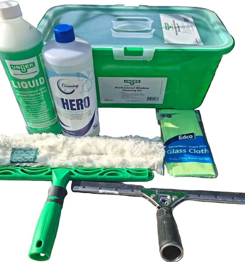 Unger + TCC - Professional Window Cleaning Kit with Hero 1L